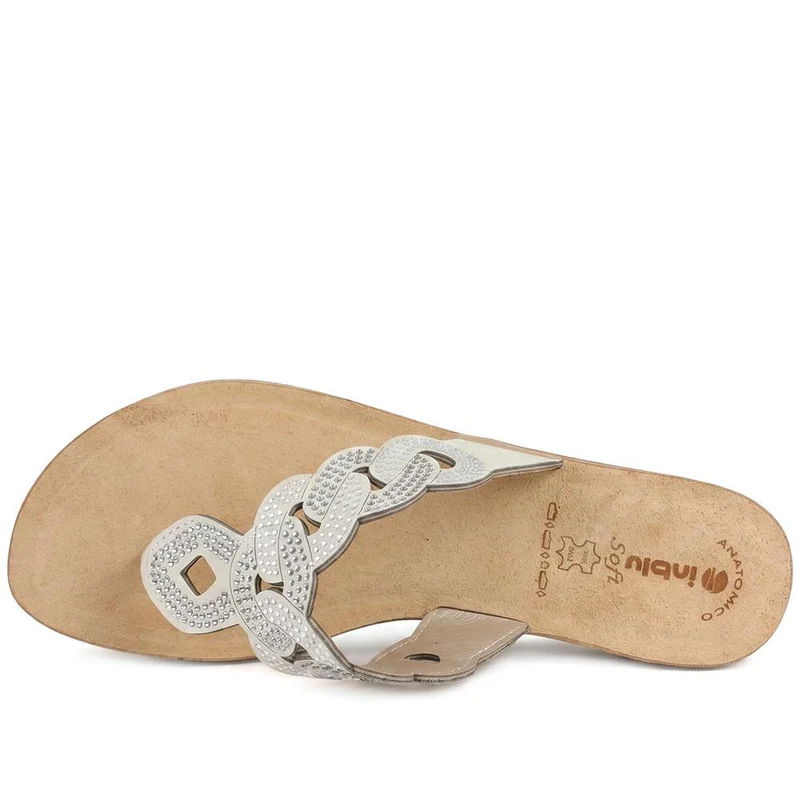 Inblu Wedge Heel Toe Post Sandals - INB43054 / 330 389 - Beige