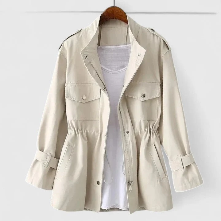 Michaela | Damen Safari-Mantel mit Langarm