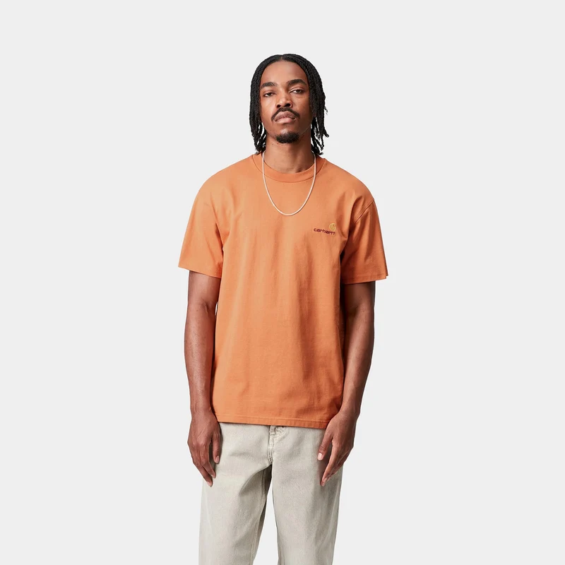 Carhartt WIP Herren Kurzarm American Script T-Shirt | Redhaven