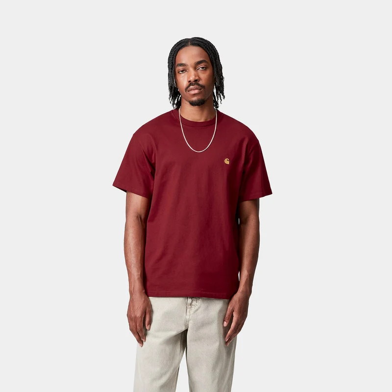 Carhartt WIP Herren Chase Kurzarm-T-Shirt | Scharlachrot