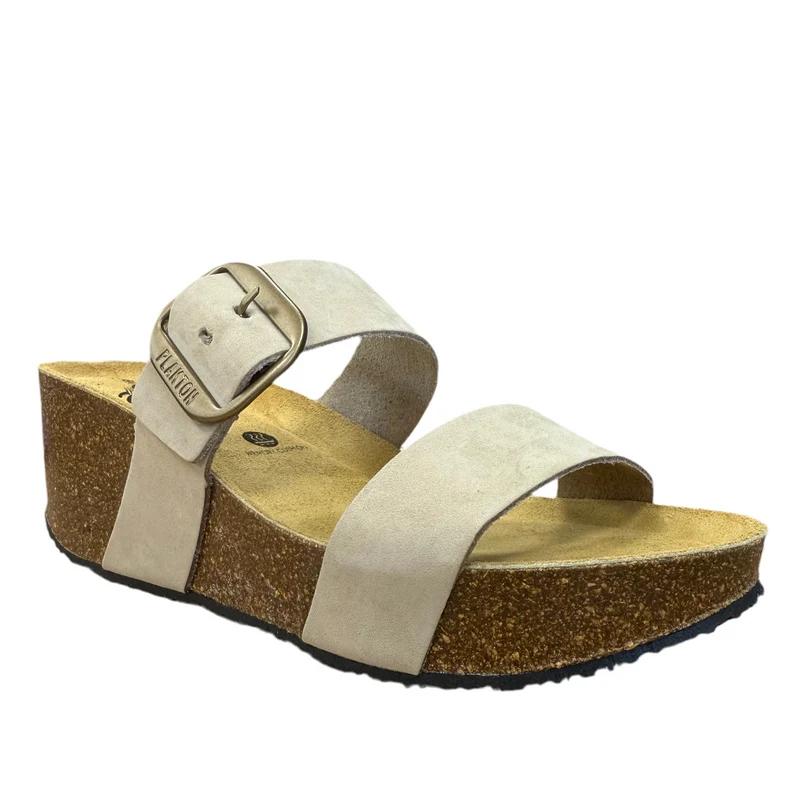 Plakton Alicante Hi Nubuk-Sandalen für Damen - Beige