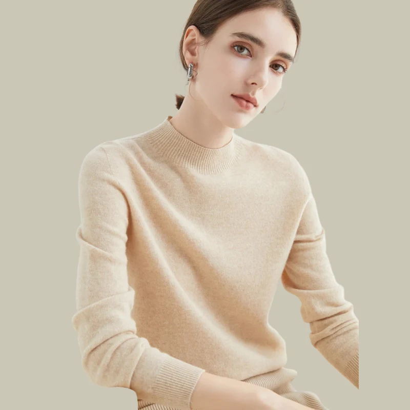 Monika | Damen Rollkragenpullover aus Merinowolle für den Winter