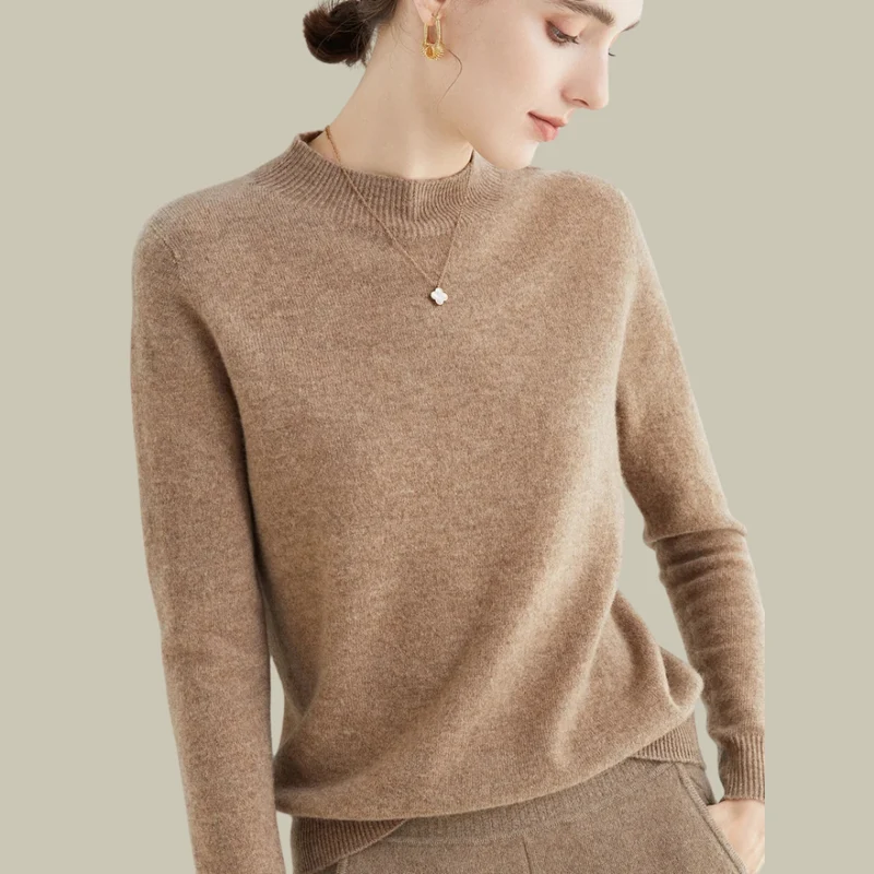 Monika | Damen Rollkragenpullover aus Merinowolle für den Winter