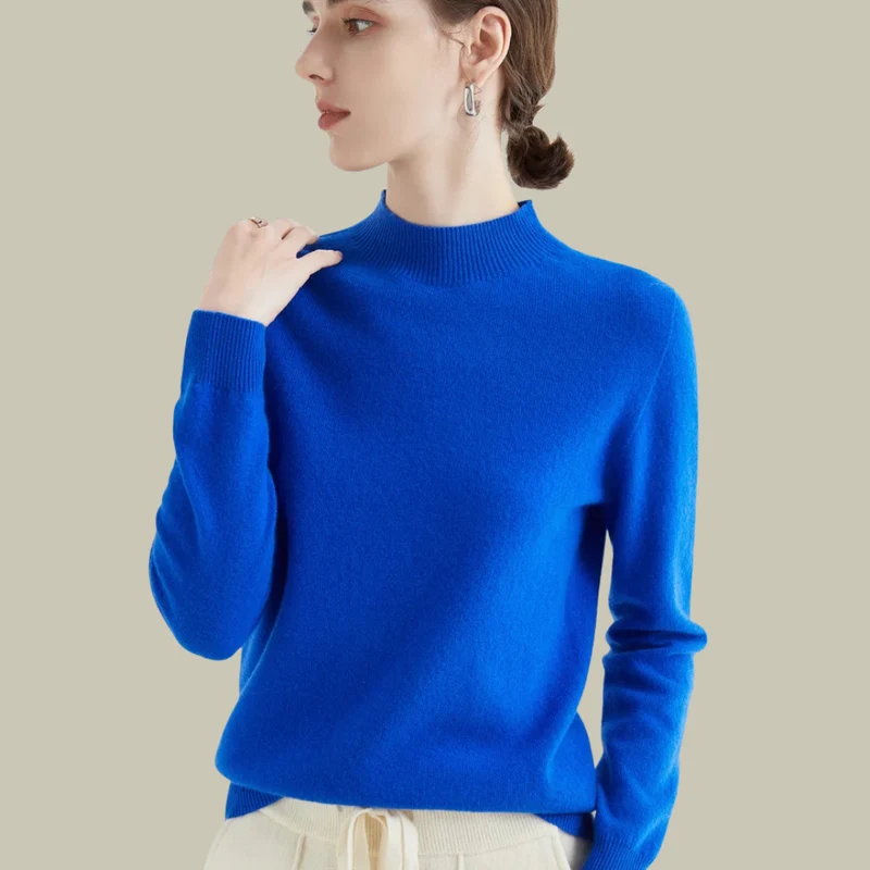 Monika | Damen Rollkragenpullover aus Merinowolle für den Winter