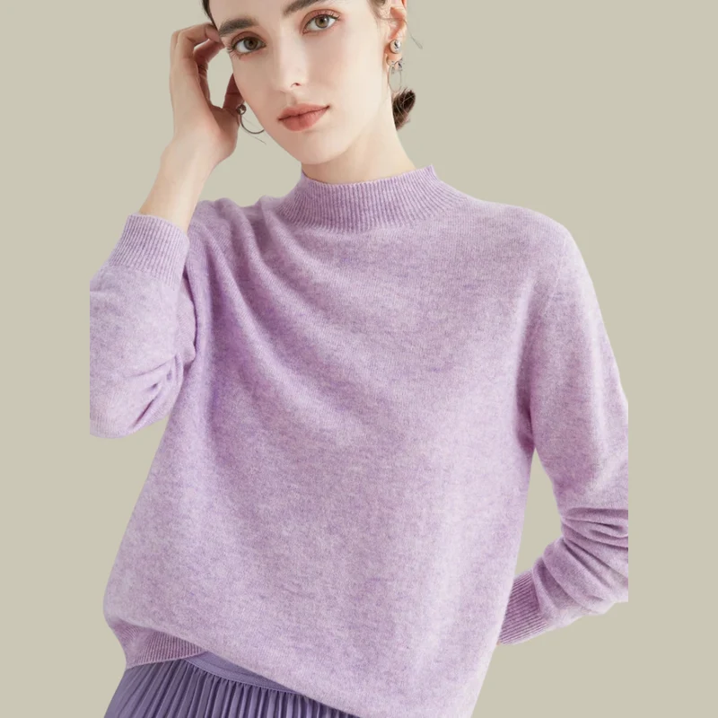 Monika | Damen Rollkragenpullover aus Merinowolle für den Winter