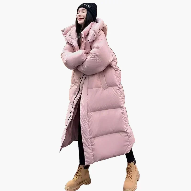 Daniela | Damen Oversized Langer Kapuzen Winter Puffer Mantel
