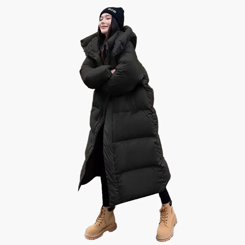 Daniela | Damen Oversized Langer Kapuzen Winter Puffer Mantel