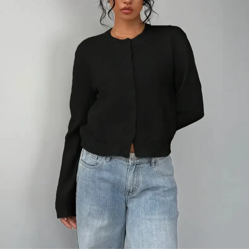 Bettina | Damen Frühlings Cardigan Mit Kragen Und Knöpfen