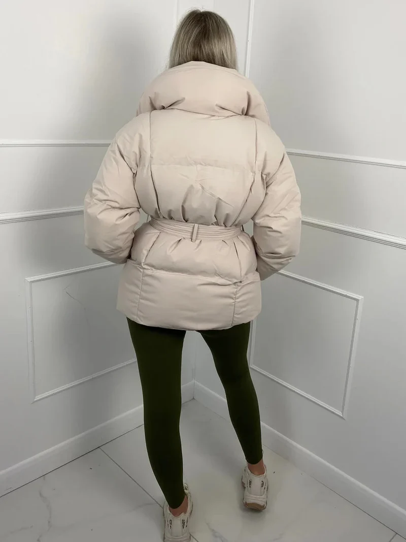 Nadine | Winter-Steppmantel für Damen mit Gürtel