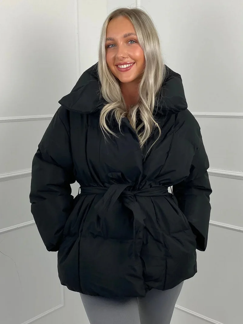 Nadine | Winter-Steppmantel für Damen mit Gürtel