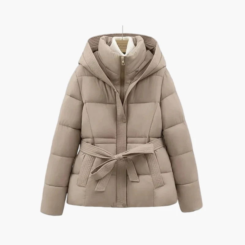Isabella | Damen Winter Pufferjacke mit Gürtel und Warmem Futter