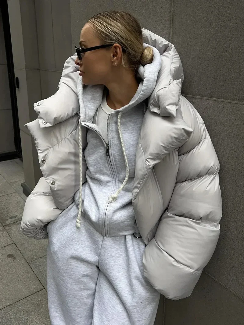Emilia | Damen Winter-Übergroße Steppjacke
