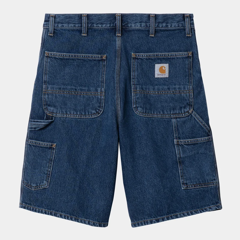 Carhartt WIP Herren Single Knee Smith Denim-Shorts | Blau Stone Washed