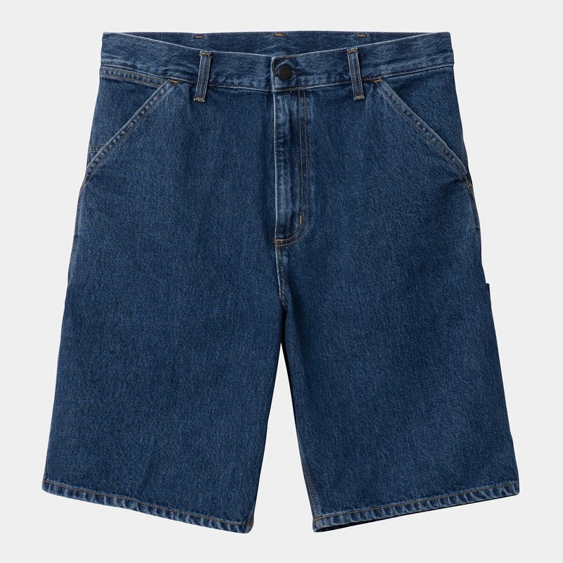 Carhartt WIP Herren Single Knee Smith Denim-Shorts | Blau Stone Washed