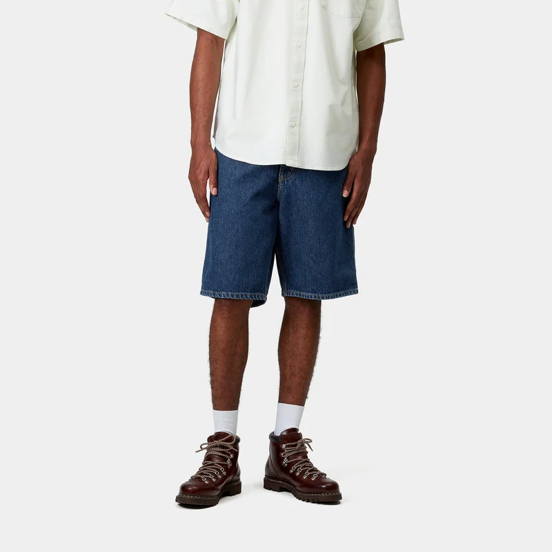 Carhartt WIP Herren Single Knee Smith Denim-Shorts | Blau Stone Washed