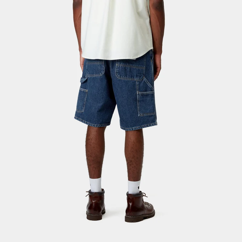 Carhartt WIP Herren Single Knee Smith Denim-Shorts | Blau Stone Washed