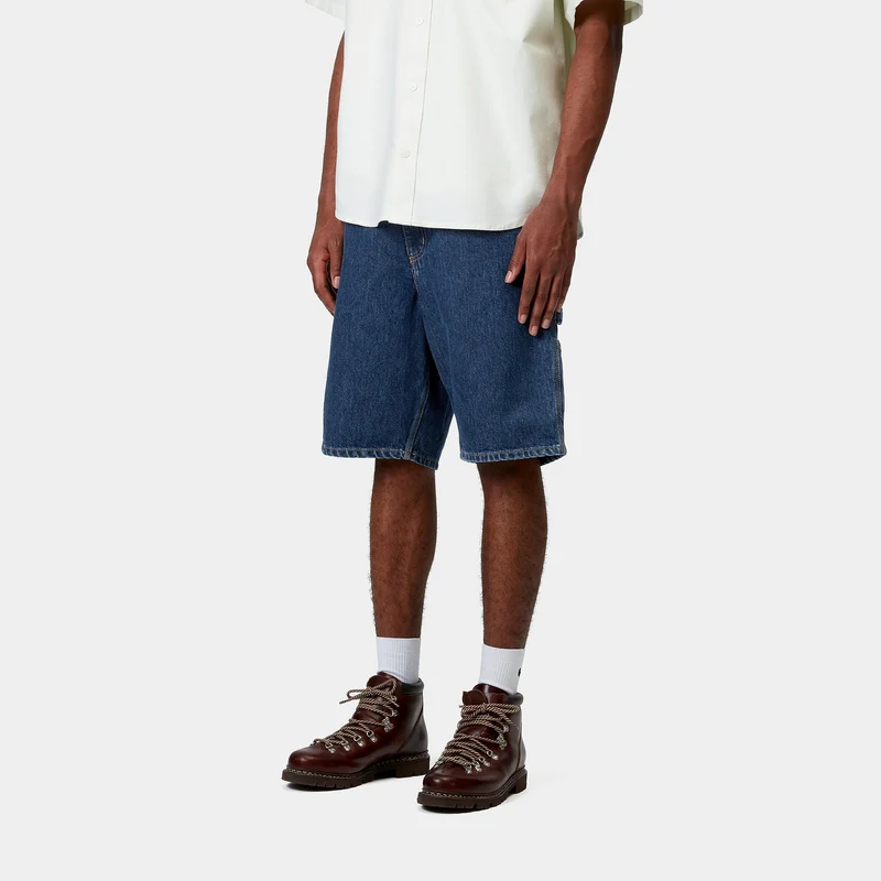 Carhartt WIP Herren Single Knee Smith Denim-Shorts | Blau Stone Washed