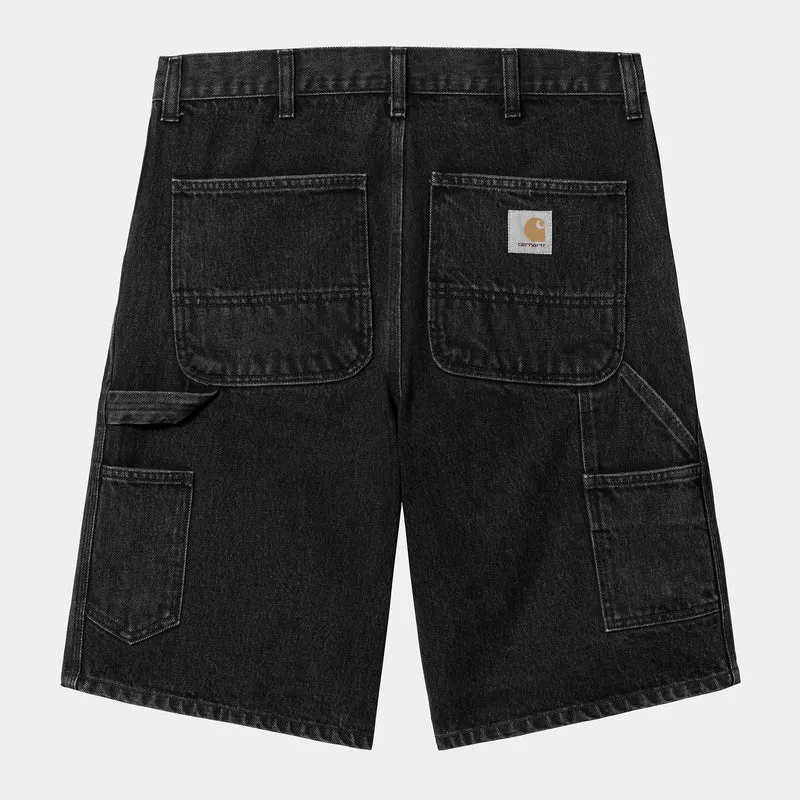 Carhartt WIP Herren Single Knee Smith Denim-Shorts | Schwarz Stone Washed