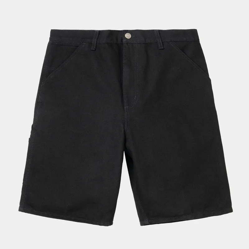 Carhartt WIP Herren Single Knee Kurz | Schwarz gespült