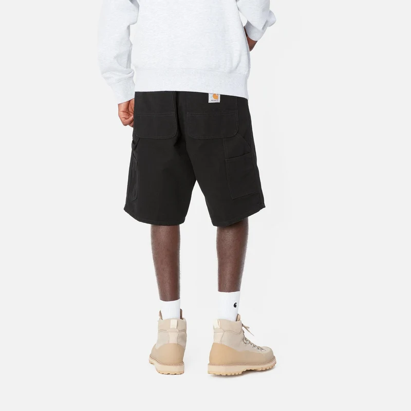 Carhartt WIP Herren Single Knee Kurz | Schwarz gespült