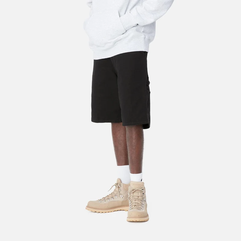 Carhartt WIP Herren Single Knee Kurz | Schwarz gespült