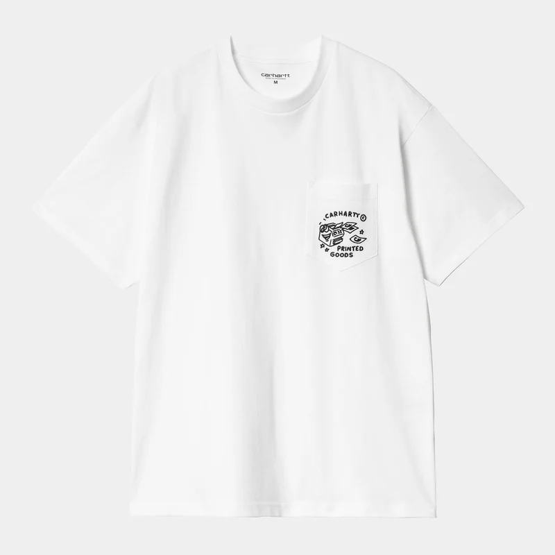 Carhartt WIP Herren Fragments Pocket T-Shirt | Weiß