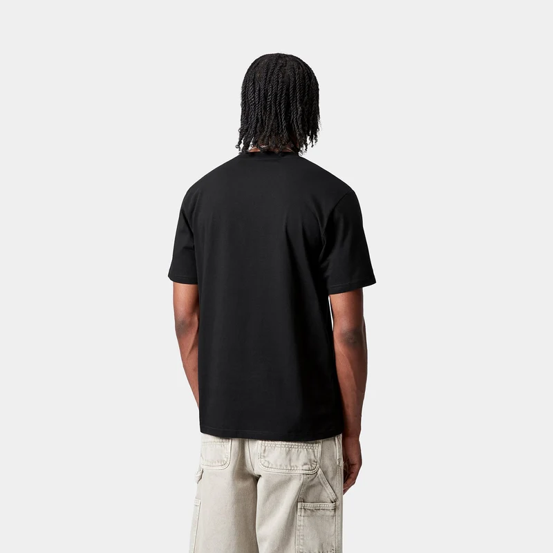 Carhartt WIP Herren Solar Chrome C-Logo T-Shirt | Schwarz
