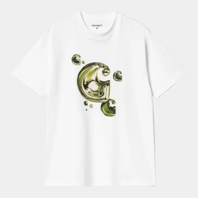 Carhartt WIP Herren Solar Chrome C-Logo T-Shirt | Weiß