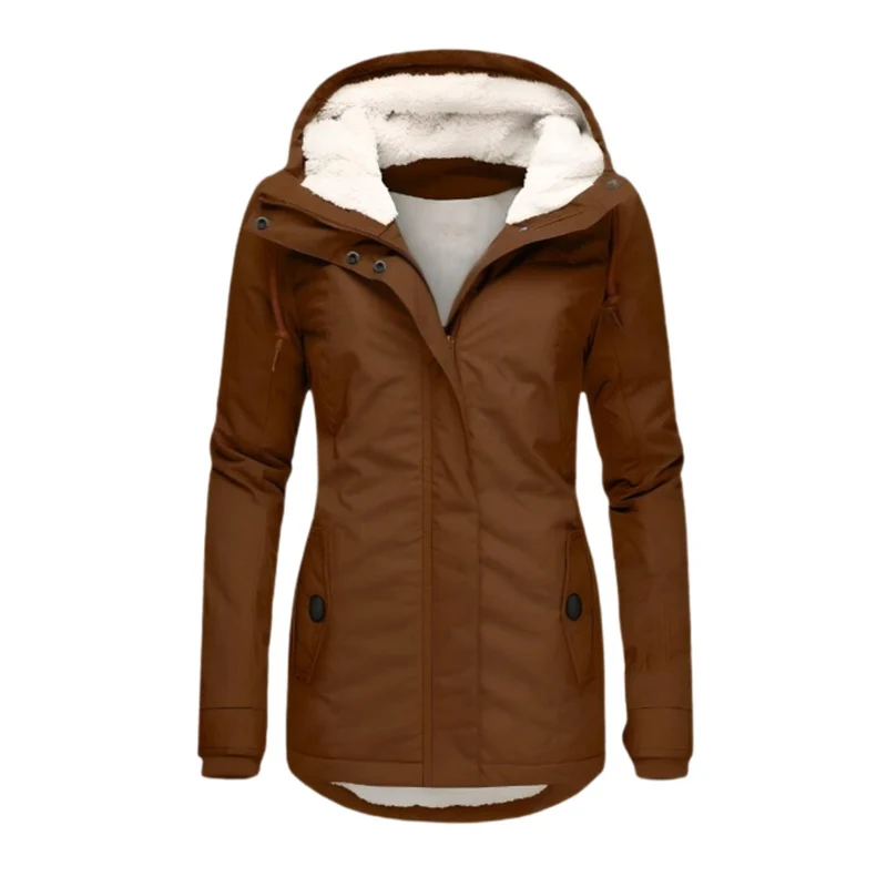 Nora | Damen Winterparka Sherpa-Gefüttert Wasserabweisend Tailliert Women Coat