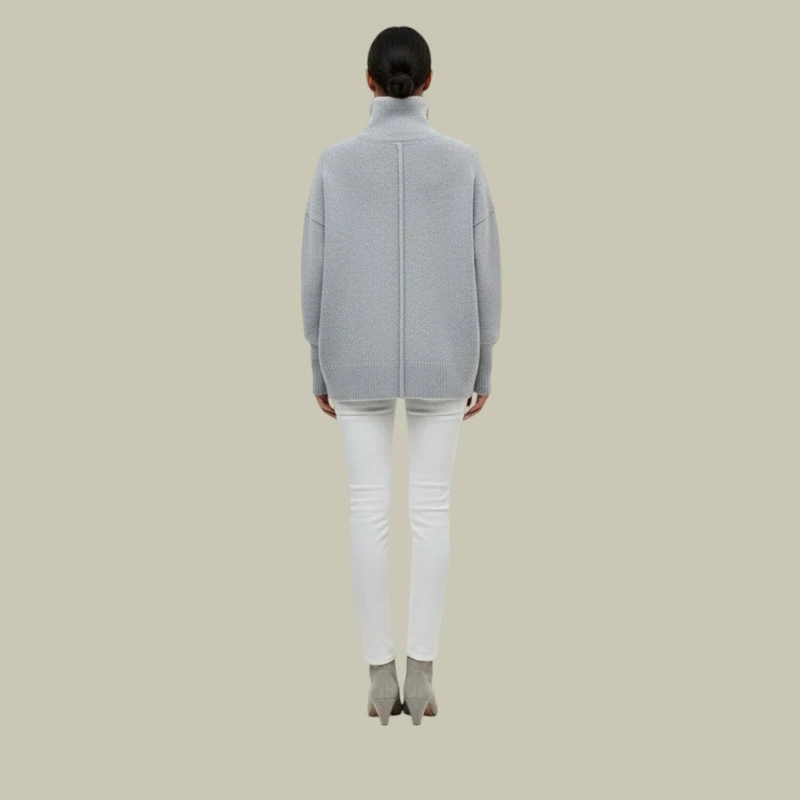 Stefanie | Locker Geschnittener Rollkragenpullover für Damen