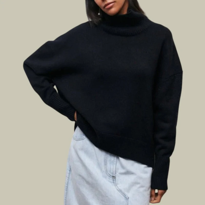 Stefanie | Locker Geschnittener Rollkragenpullover für Damen