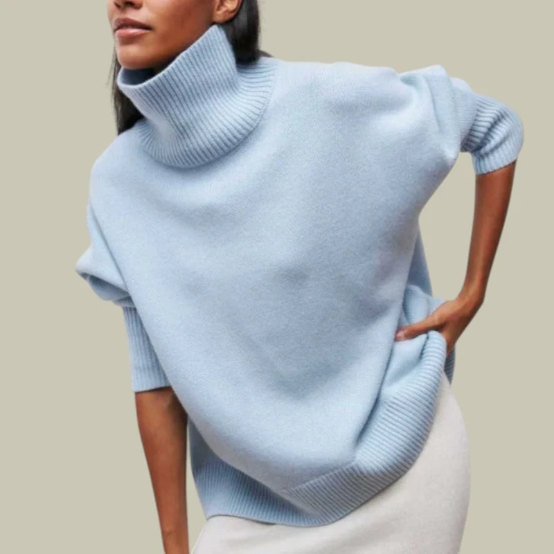Stefanie | Locker Geschnittener Rollkragenpullover für Damen