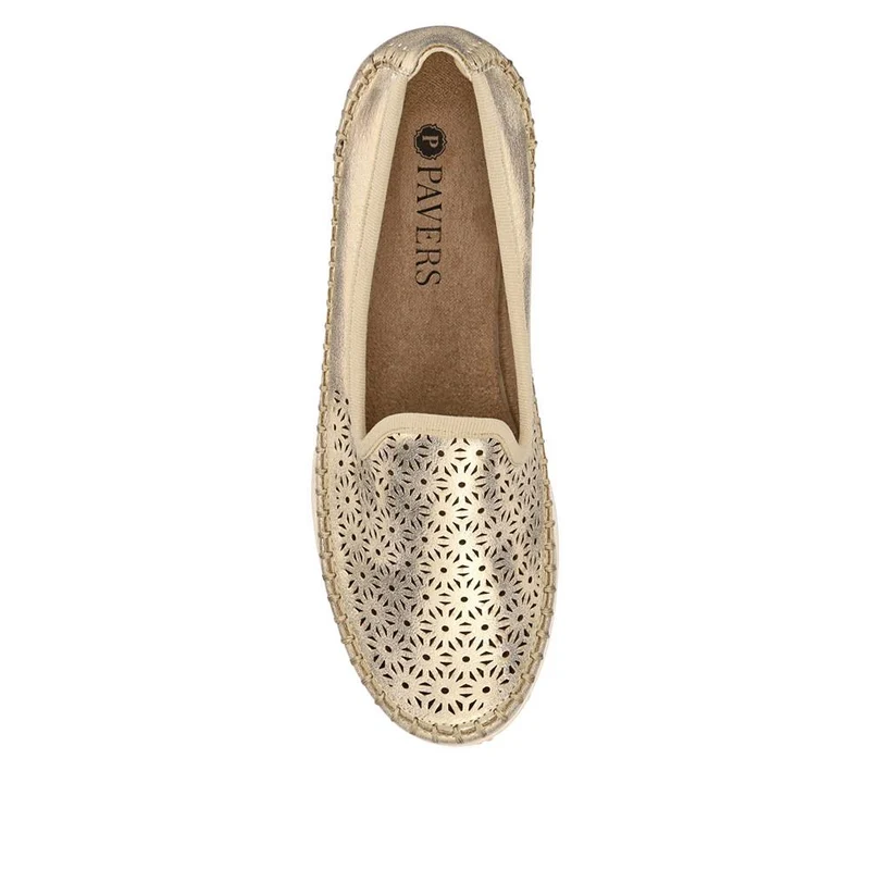 Casual Slip-On Shoes - WBINS41032 / 327 019 - Gold