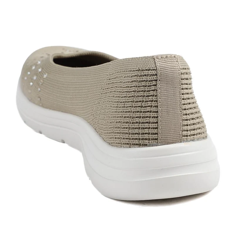 Wide Fit Memory Foam Sporty Pumps - BRK43008 / 328 977 - Taupe
