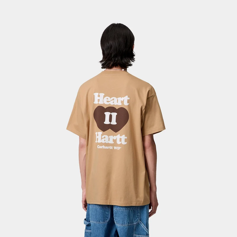 Carhartt WIP Herren Heart II Hartt T-Shirt | Dusty Hamilton Braun