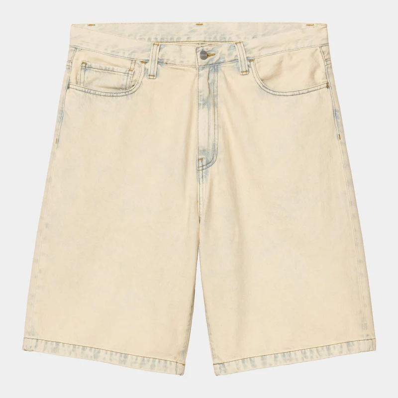 Carhartt WIP Herren Landon Robertson Denim Shorts | Blau Sand Gebleicht