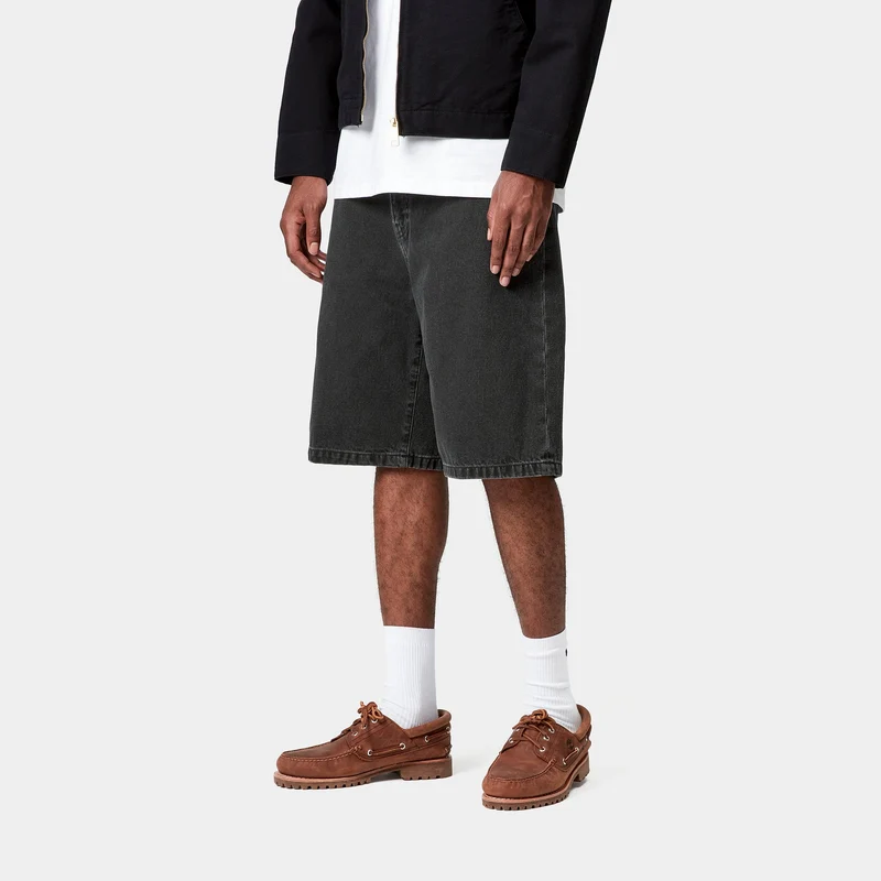 Carhartt WIP Herren Landon Robertson Jeansshorts | Schwarz Stone Washed