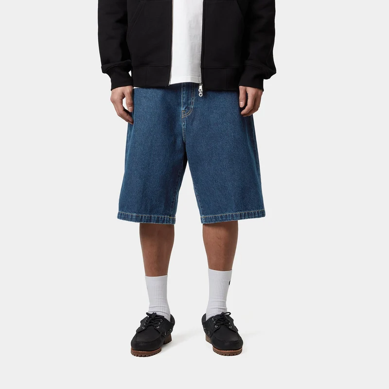 Carhartt WIP Herren Landon Robertson Jeansshorts | Blau Stone Washed