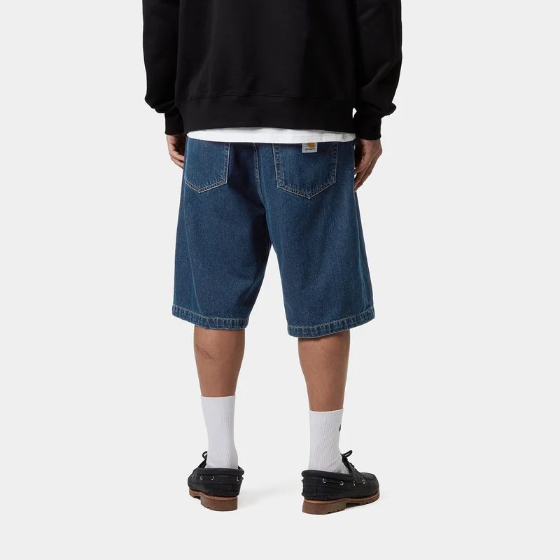 Carhartt WIP Herren Landon Robertson Jeansshorts | Blau Stone Washed
