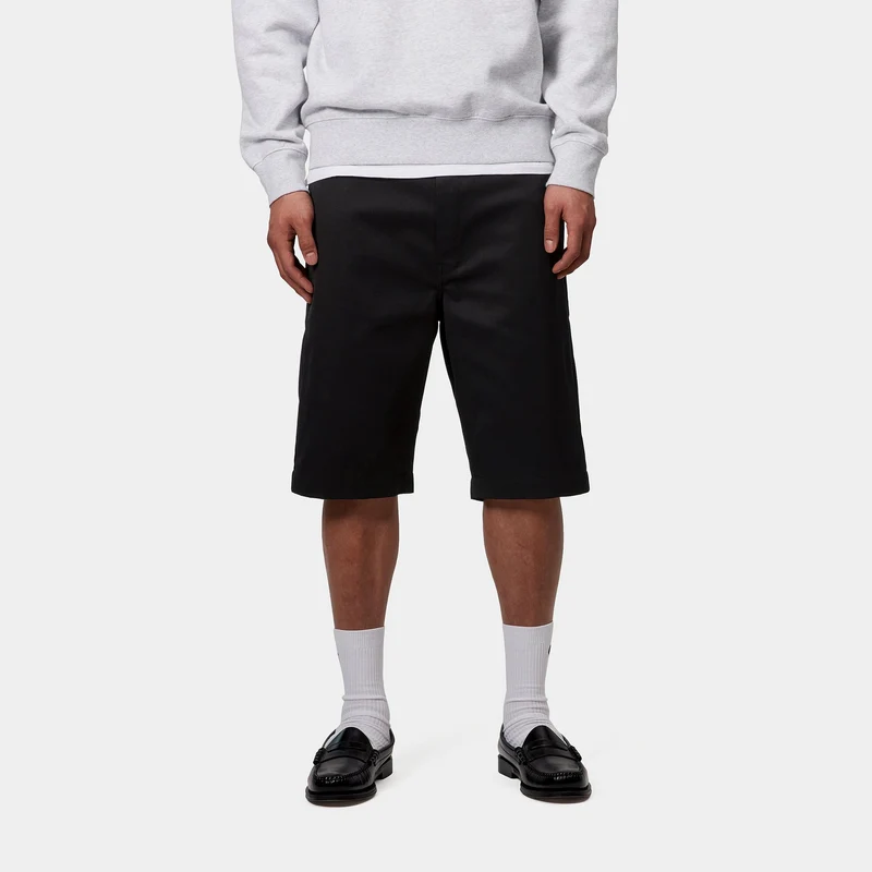Carhartt WIP Herren Master Denison Twill Shorts | Schwarz gespült