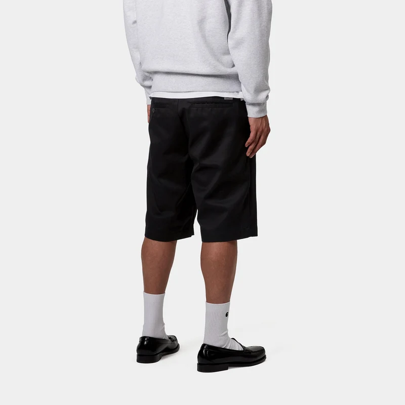 Carhartt WIP Herren Master Denison Twill Shorts | Schwarz gespült