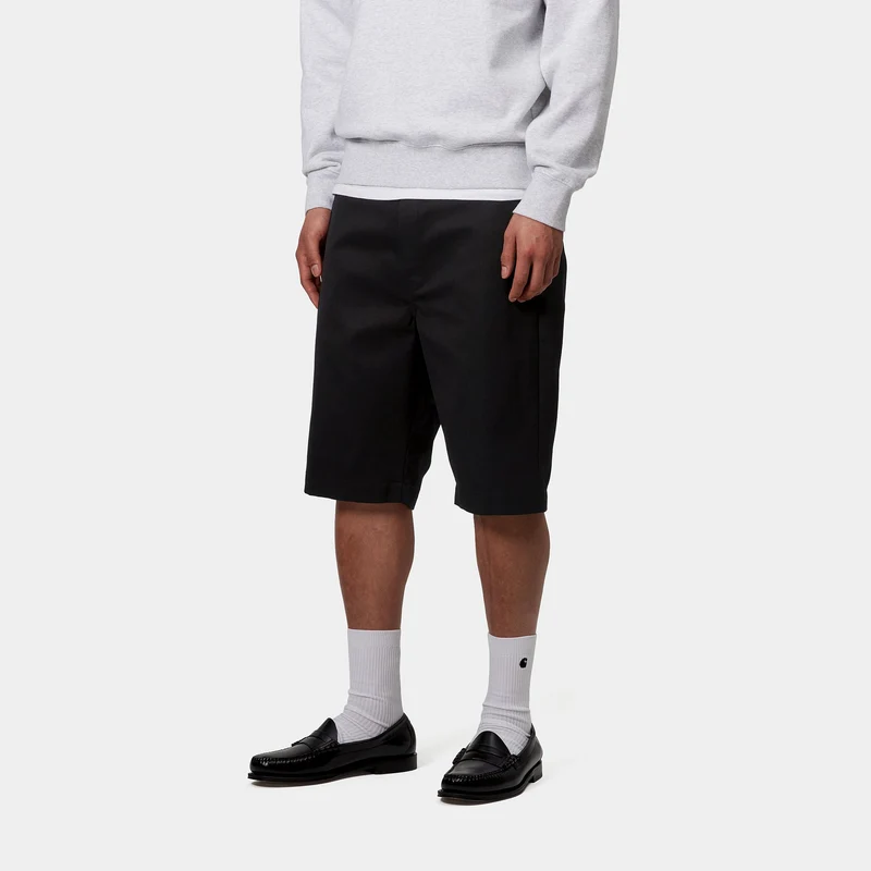 Carhartt WIP Herren Master Denison Twill Shorts | Schwarz gespült