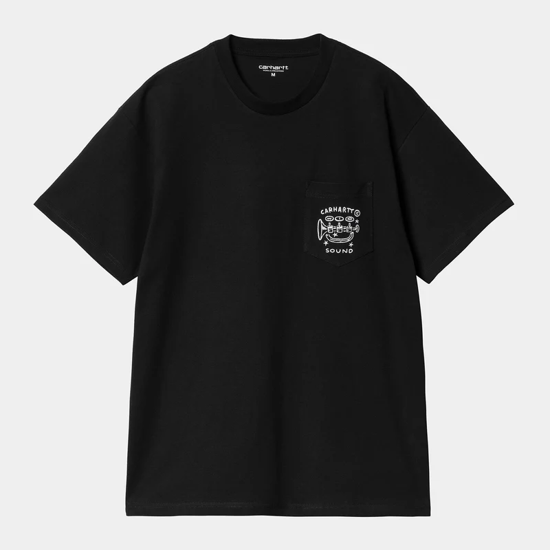Carhartt WIP Herren Fragments Pocket T-Shirt | Schwarz