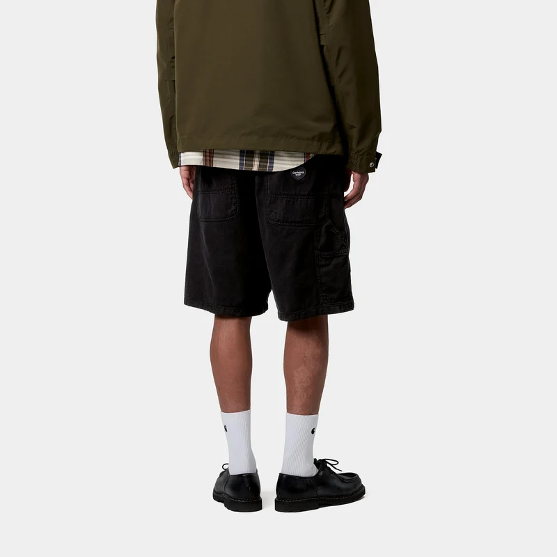 Carhartt WIP Drewe Fountain Twill Shorts für Herren | Schwarz gespült