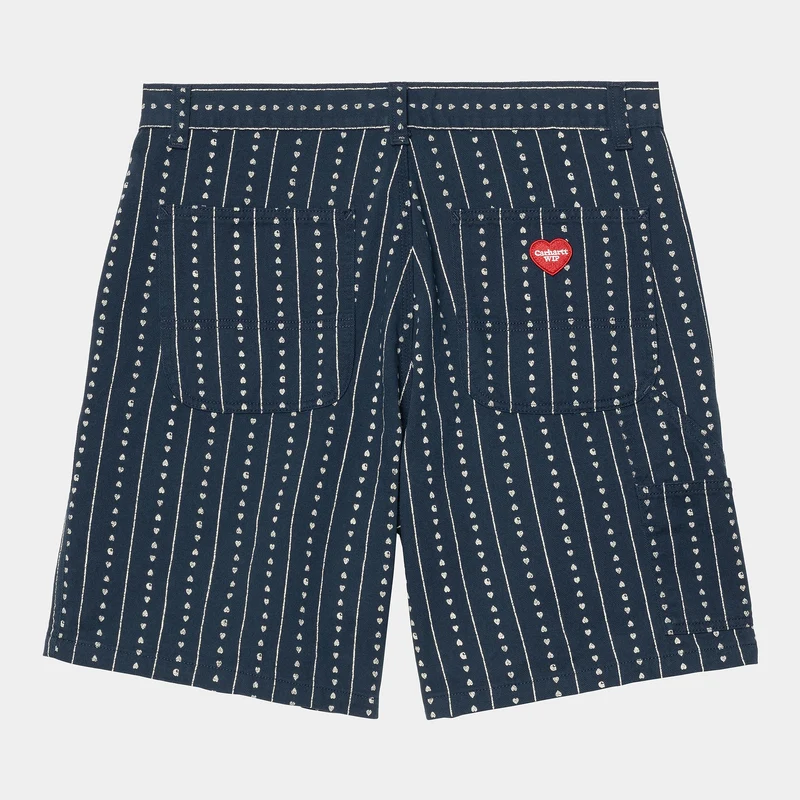 Carhartt WIP Drewe Fountain Twill Shorts für Herren | Herz C Nadelstreifen