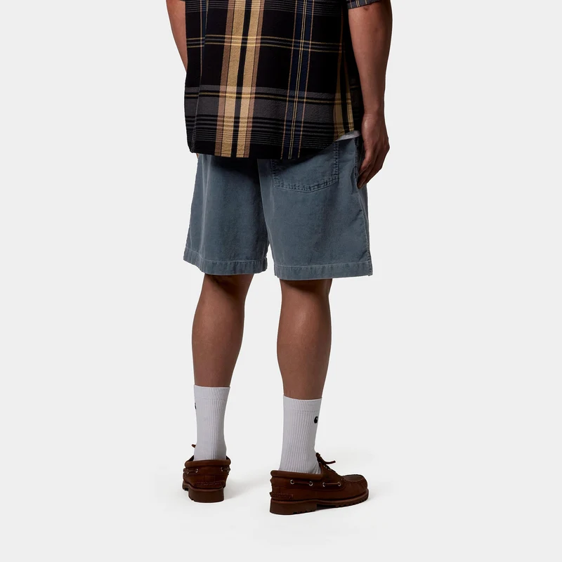 Carhartt WIP Herren Reynold Forsyth Cordshorts | Dunkelblau, Dunkel gewaschen