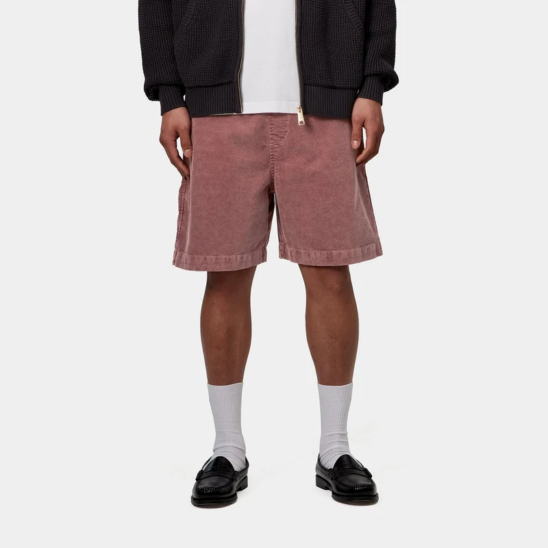 Carhartt WIP Herren Reynold Forsyth Cordshorts | Altrosa Altverwaschen