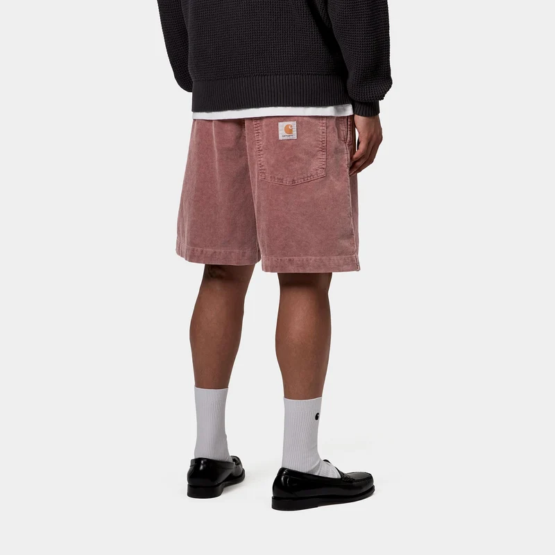 Carhartt WIP Herren Reynold Forsyth Cordshorts | Altrosa Altverwaschen