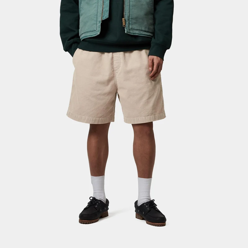 Carhartt WIP Herren Reynold Forsyth Cordshorts | Dunkelbeige, Dunkel gewaschen