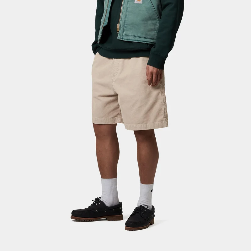 Carhartt WIP Herren Reynold Forsyth Cordshorts | Dunkelbeige, Dunkel gewaschen